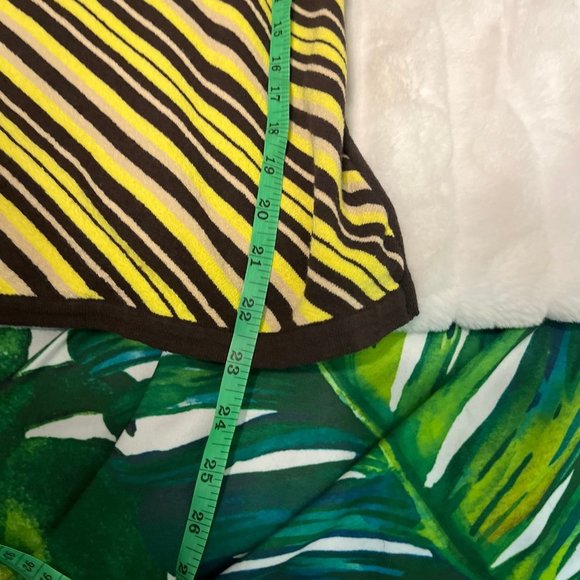 Stefanel XS/S Italian Soft Brown Yellow Striped Casual Preppy Retro Sweater - Picture 4 of 8